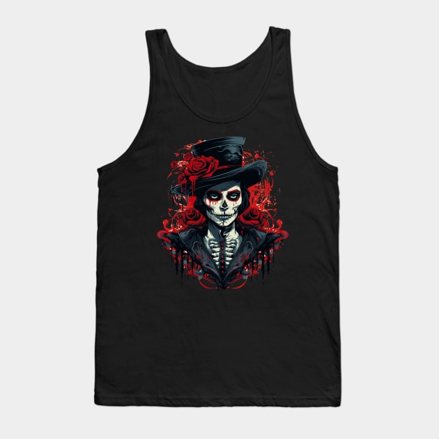 New Orleans Witch Voodoo doctor goth skull fantasy Tank Top by tatadonets